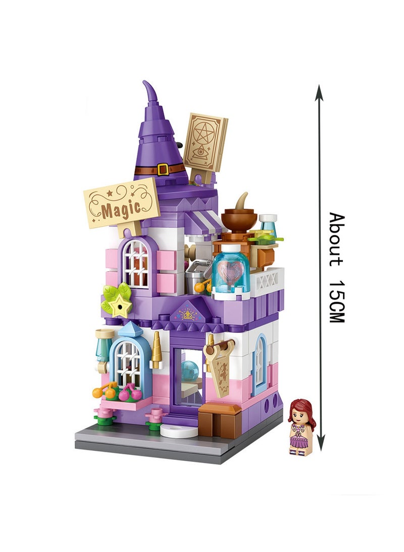 304pcs Magic House, Commercial Street Scene Assembly Model Ornaments Building Block Toys, Children'S Educational Game Gifts - Image 2